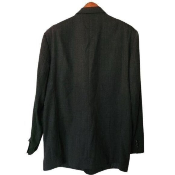 Bachrach ITALY Men's 46 Gray 3‎ Button Suit Jacket - Picture 8 of 11